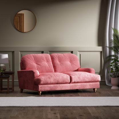 An Image of Martha Vintage Chenille 2 Seater Sofa Berry (Pink)