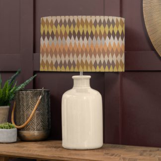 An Image of Elspeth Table Lamp with Mesa Shade Mesa Mid Brown