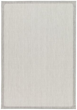 An Image of Relay HydroFlex Boarder Grey Outdoor Rug