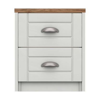 An Image of Darwin 2 Drawer Bedside Table Grey