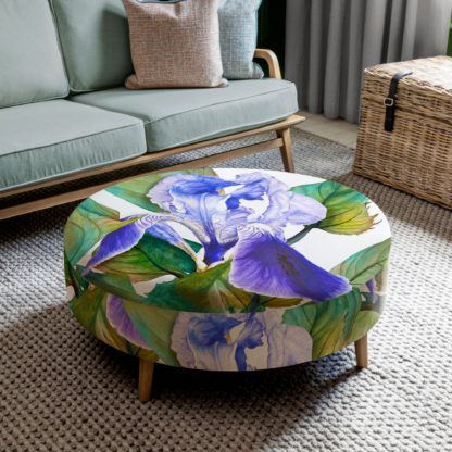 An Image of Petra Fabric Footstool Petra Parcevall