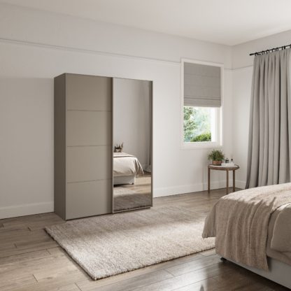 An Image of Altena 1.5m Sliding Wardrobe Pebble