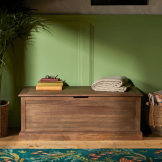 An Image of Wooden Storage Trunk Brown