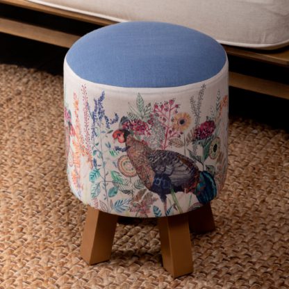 An Image of Monty Fabric Footstool Monty Thistle Glen