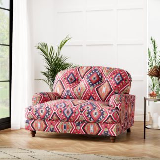 An Image of Martha Global Woven Snuggle Chair Global Woven Pink