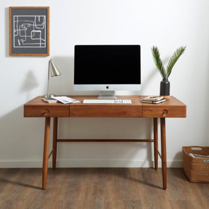 An Image of Albury Wide Desk, Oak Natural