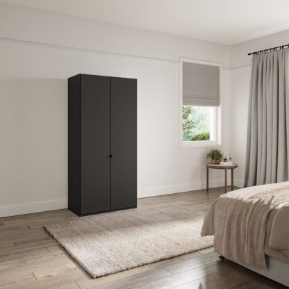 An Image of Kahla 1m 2 Door Wardrobe Pebble