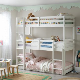 An Image of Habitat Josie Triple Single Bunk Bed - White