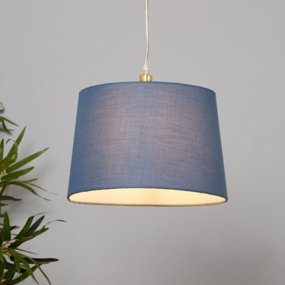 An Image of Clyde Tapered Lamp Shade - 30cm - Sky Blue