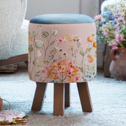 An Image of Monty Fabric Footstool Monty Thistle Glen