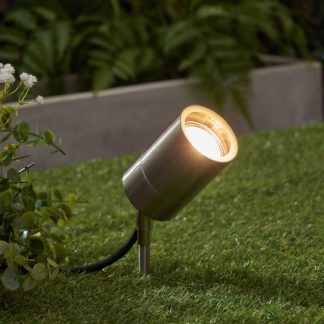 An Image of Mills Outdoor Spike Light - Stainless Steel