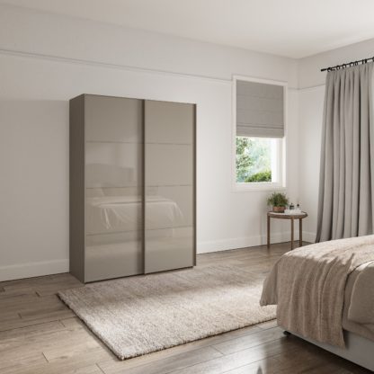 An Image of Altena 1.5m Sliding Wardrobe Pebble