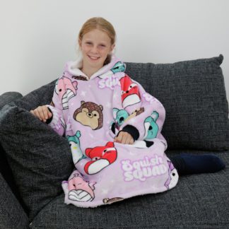 An Image of Squishmallows Hooded Blanket - Medium