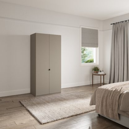 An Image of Kahla 1m 2 Door Wardrobe Pebble