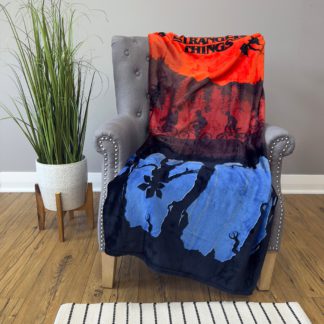An Image of Stranger Things Fleece Blanket MultiColoured