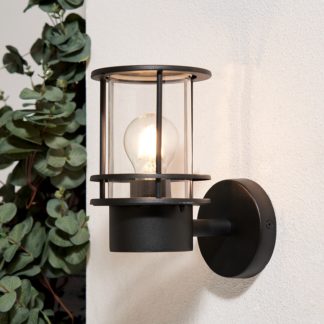 An Image of Harbour Outdoor Wall Lantern - Black