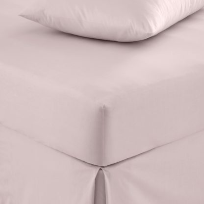 An Image of Pure Cotton Fitted Sheet Pink