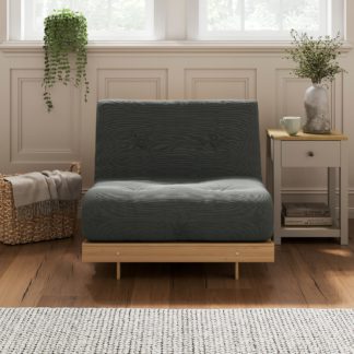 An Image of Mito Ribbed Single Futon Midnight (Blue)