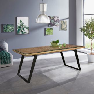 An Image of Indus Valley Iconic 6 Seater Dining Table Clear