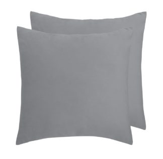 An Image of Habitat Velvet Cushion Cover-2 Pack- Slate - 43x43cm