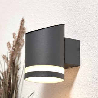 An Image of Coniston LED Down Solar Wall Light - Anthracite