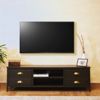 An Image of Fenway Wide TV Unit Black