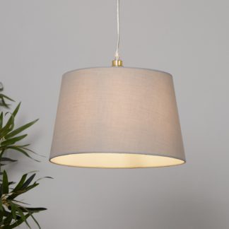 An Image of Clyde Tapered Lamp Shade - 30cm - Light Grey