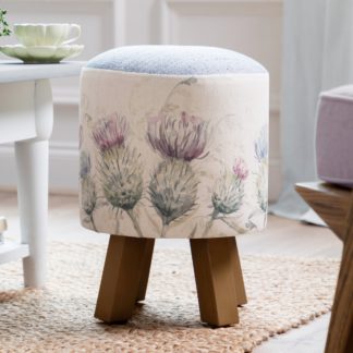 An Image of Monty Fabric Footstool Monty Thistle Glen
