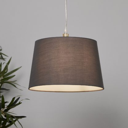 An Image of Clyde Tapered Lamp Shade - 30cm - Charcoal