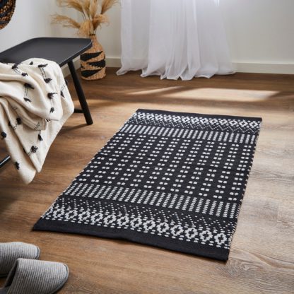 An Image of Woven Washable Rug Green