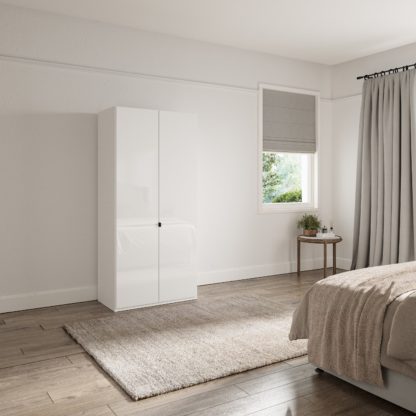 An Image of Kahla 1m 2 Door Wardrobe Pebble