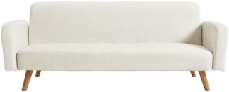 An Image of Birlea Micah Boucle 2 Seater Clic Clac Sofa Bed - Cream