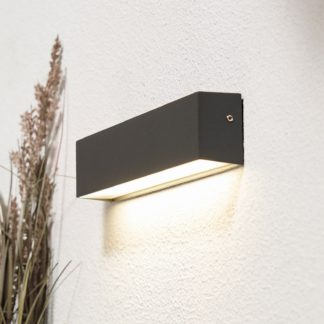 An Image of LED Slim Outdoor Brick Light - Anthracite