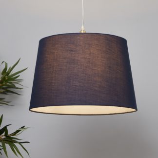 An Image of Clyde Tapered Lamp Shade - 40cm - Navy