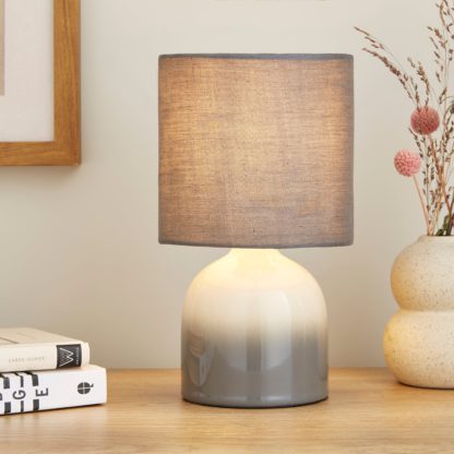An Image of Opalle Reactive Glaze Table Lamp Pink