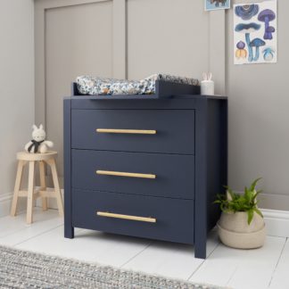 An Image of Tutti Bambini Tivoli 3 Drawer Chest Changer Navy