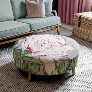An Image of Petra Fabric Footstool Petra Parcevall