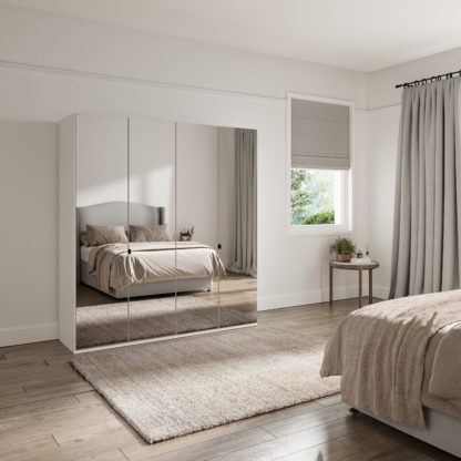 An Image of Kahla 2m 4 Door Wardrobe Pebble