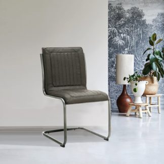 An Image of Indus Valley Set of 2 Zara Dining Chairs Grey