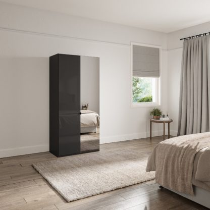 An Image of Kahla 1m 2 Door Wardrobe Pebble