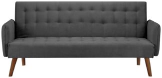 An Image of Birlea Hudson Fabric 2 Seater Clic Clac Sofa Bed - Charcoal