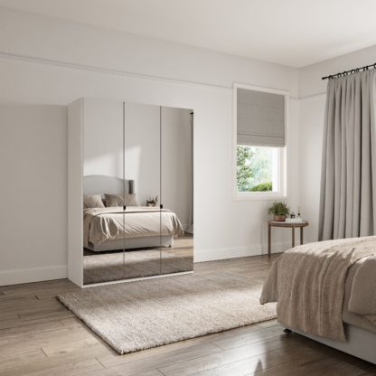 An Image of Kahla 1.5m 3 Door Wardrobe Off-White