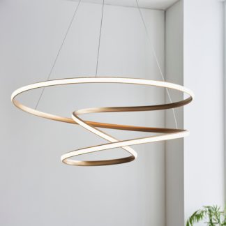 An Image of Vogue Tristan Small Spiral Ceiling Light Gold