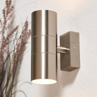 An Image of Mills Up & Down Outdoor Wall Light - Stainless Steel