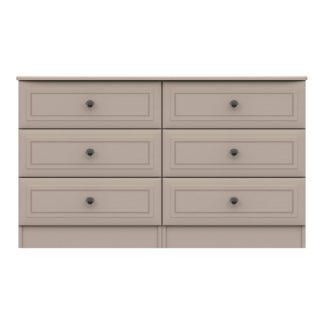 An Image of Portia Wide 6 Drawer Chest Earth (Brown)