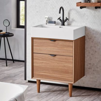 An Image of Bathstore Noir Craft 600mm Vanity Unit