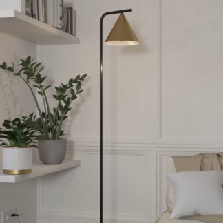 An Image of EGLO Narices Conical Floor Lamp Black