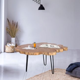 An Image of Indus Valley Live Edge Coffee Table Natural