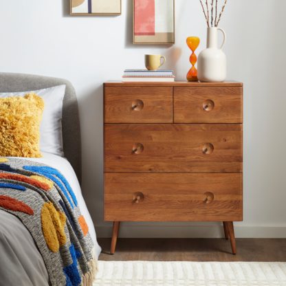 An Image of Albury 4 Drawer Chest, Oak Natural