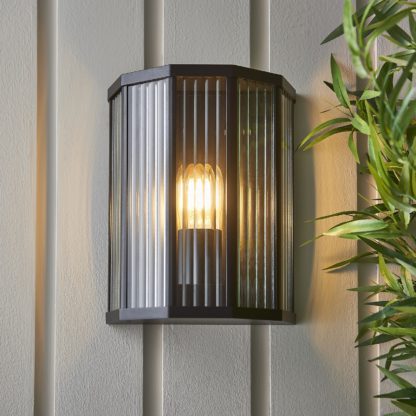 An Image of Miller Outdoor Wall Light - Black